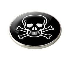 ASBRI SKULL AND CROSSBONES GOLF BALL MARKER. BLACK, RED YELLOW OR PINK - $3.77