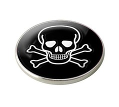 ASBRI SKULL AND CROSSBONES GOLF BALL MARKER. BLACK, RED YELLOW OR PINK - $3.76