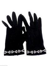 VTG Retro Rhinestone Embellished Gloves Einberger Western Germany Nylon ... - $31.21