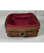 Longaberger Sort &amp; Store Small Business Card Basket Rich Brown 4.75” Buc... - $16.82