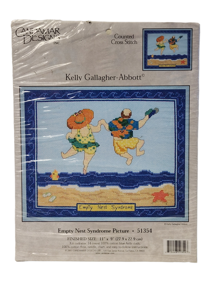 NIP Empty Nest Dancing at the Beach Candamar Counted Cross Stitch Kit #51354 - $8.98