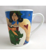 Michaels Joy Angel With Wreaths Christmas Coffee Cup 4.5&quot; - $13.41 CAD