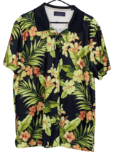 Bahama Bay Club Men’s Xl Polo Shirt Greens, Coral Flowers - £12.50 GBP