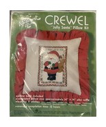Hazel&#39;s Needlework Crewel &quot;Jolly Santa Pillow NEW Christmas Kit 14x14 Vi... - $13.86