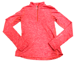 Nike Running Shirt Women Size XS Pink Dri Fit Quarter Zip Reflective Lig... - £14.90 GBP