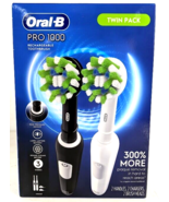 *NEW* Oral-B Pro 1000 CrossAction Electric Toothbrush, Black/White - 2 C... - £37.35 GBP