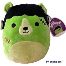 Squishmallow Len the Franken Bear Plush 2021 Green Halloween 8&quot; Frankenstein - £15.50 GBP