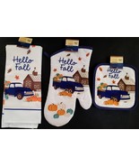 Fall Kitchen Linen Hello Fall Towels, Oven Mitts &amp; Potholders S21a, Sele... - $4.84 CAD+