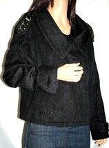 RACHEL ROY WOOL/CASHMERE JACKET COAT CHARCOAL GREY EMBELLISHED SZ 12 $69... - £89.70 GBP