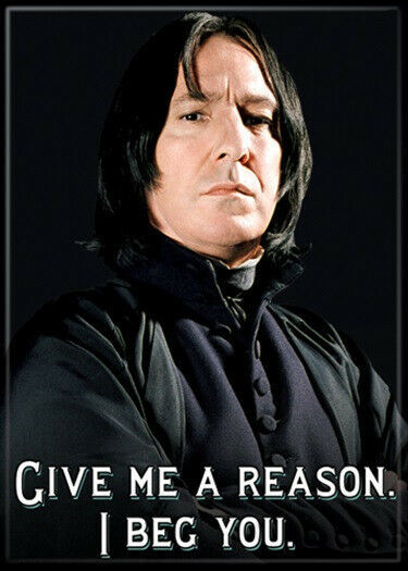Primary image for Harry Potter Professor Snape Give Me A Reason. I Beg You. Photo Magnet NEW