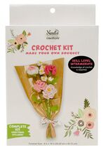 Needle Creations Pink Floral Bouquet Crochet Kit - $293.82 MXN