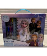 Disney Frozen Gel Pen and Sketchbook Gift Set Kids Drawing Elsa Anna Han... - $351.98 MXN