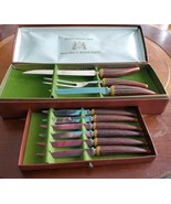 Vintage Sheffield Carving Set w/ 6 Steak Knives  Bakelite Handles - $1,251.11 MXN
