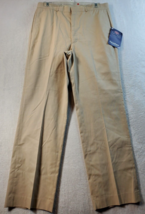 Farah Dress Pant Women Size 33 Beige Cotton Slash Pocket Light Wash Straight Leg - £17.34 GBP