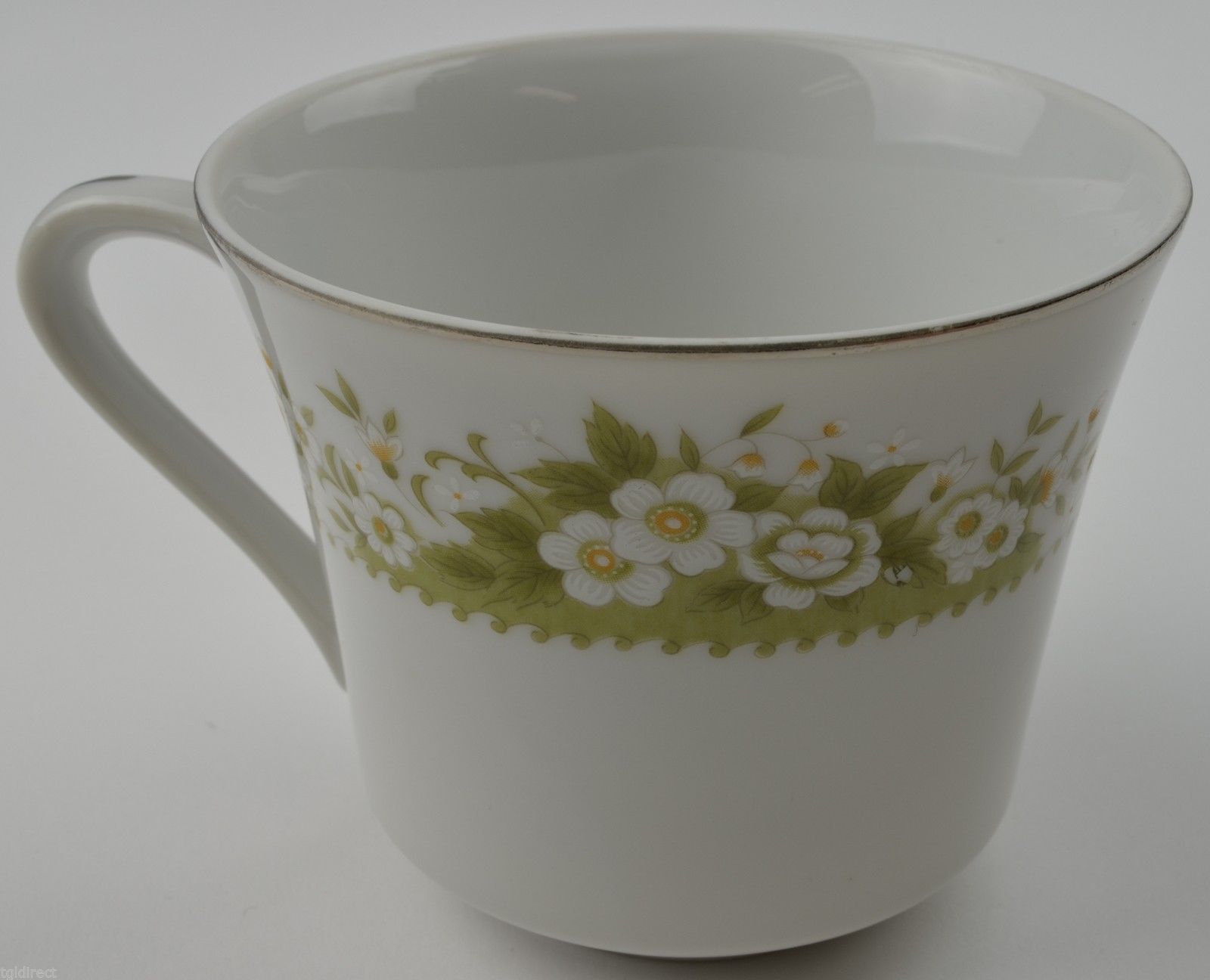 Primary image for Wellin Fine China Glendale Pattern Flat Cup 5756 Teacup Replacement Tableware