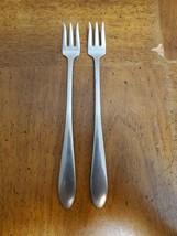 National Silver Company N.S. Co Stainless (2) Cocktail Flatware Forks Vntg - £8.01 GBP