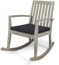 Michaelia Indoor Rocking Chair By Christopher Knight Home, Light, Dark Gray. - £114.91 GBP