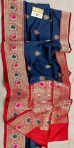 Pure Silk Mark Certified Saree, Handwoven Pure Silk Katan Saree - Elegant Tradit - £213.15 GBP