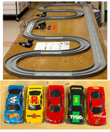 1993 UNUSED TYCO TCR Slotless Slot Car Total Control RACE SET 20ft + 6 Vehicles! - $189.99