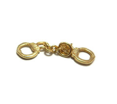 Police Handcuffs Pendant Charm 14k Yellow Gold!! - £236.86 GBP