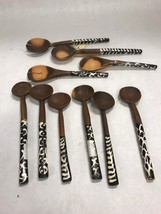 10 pcs. AFRICA  Conservation Corp Natural Wooden Spoons Wood Sugar Coffee Spoon - £25.53 GBP