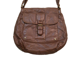 Vtg G H Bass Brown Soft Leather Shoulder Cross Body Purse Hand Bag Buckl... - £29.88 GBP