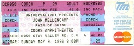 John Mellencamp Ticket Stumpf Kann 9 1999 Chula Vista California - £26.72 GBP