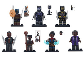 8pcs/set Black Panther - Marvel Comics Suprehero Custom Minifigure Toys ... - £11.70 GBP