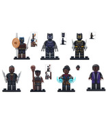 8pcs/set Black Panther - Marvel Comics Suprehero Custom Minifigure Toys ... - £11.88 GBP