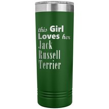 Jack Russell Terrier - 22oz Insulated Skinny Tumbler - Green - £25.84 GBP