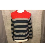 Joe Fresh Stripe and cable long Sleeve Cotton Blend Sweater -size M Wome... - £11.85 GBP