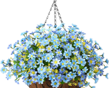 Artificial Hanging Flowers in Basket,Artificial Daisy Flower Arrangement... - $33.50