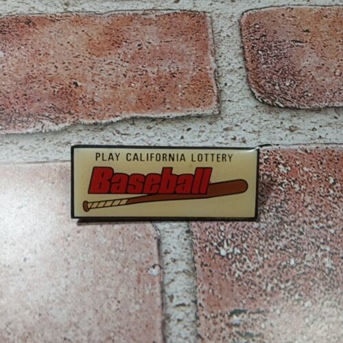 Vintage California Lottery State Lotto Jacket Lapel Pin Play Baseball Ba... - $4.95