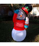 Gemmy Christmas Brain Freeze Snowman Airblown Inflatable 6ft Animated WORKS - $2,906.23 MXN