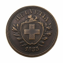 Medaglia fantasy Helvetia 1855 - restrizione del patrimonio svizzero,... - $18.59 CAD