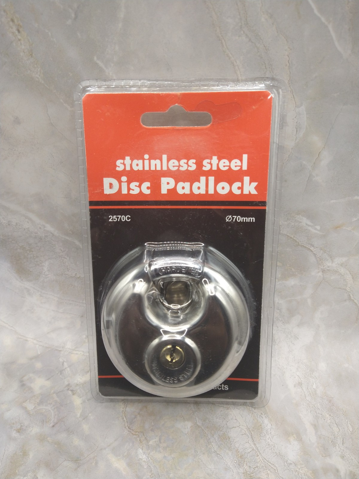Stainless Steel Style 2570C Discus Padlock 70 mm  - $14.84