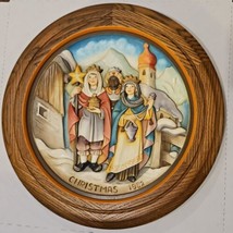 Vintage Anri 1982 Christmas Wood Wall Plate The Star Singers Italy Hand 869/6000 - £14.88 GBP