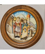 Vintage Anri 1982 Christmas Wood Wall Plate The Star Singers Italy Hand ... - £15.14 GBP