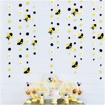 Bee Bliss Circle Dot Banner - Glittery Honeycomb Bumble Decorations for Gender R - $35.63