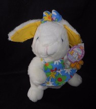 10&quot; Vintage Tb Trading White Easter Bunny Rabbit Stuffed Animal Plush Toy W/ Tag - £21.67 GBP