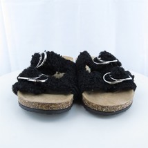 Nicole Miller Women Slide Shoes Betsy Black Fabric Buckle Size 8 Medium (B, M) - £15.44 GBP