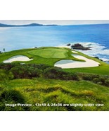 Pebble Beach Golf Links Club Hole 7 golf course oil painting art print 2550 - £19.95 GBP+