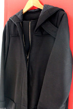 NWT Lacoste Gorgeous Women&#39;s Black Wool Hooded Coat Winter Jacket 36 S 4... - £257.39 GBP