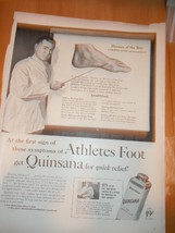 Vintage Mennen Foot Powder Magazine Advertisement 1945 - £4.69 GBP