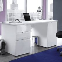 Santino Large White Computer Desk S15 - £266.81 GBP