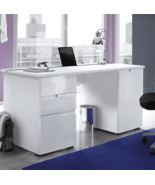 Santino Large White Computer Desk S15 - £262.91 GBP