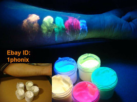 Invisible UV body face paint make-up 5 color set neon glow non-toxic - £8.21 GBP+