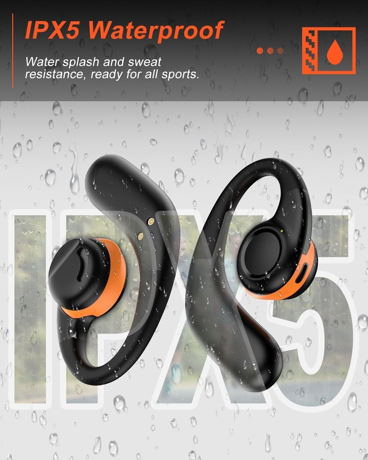 Open Ear Headphones Wireless Bluetooth 5.3, Open Ear Earbuds with Dual 16.2Mm Dy Item image 3