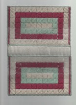 Pink, Blue &amp; White Knited Book Cover - by Loni Self - 7&quot; x 4 1/2&quot; x 1&quot;. - $1.95
