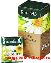 Greenfield Herbal Tea Rich Camomile Sealed BOX of 25 teabags US Seller Import - £4.66 GBP